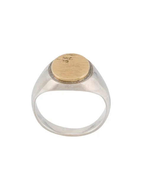 Bunney disc embellished signet ring Silver B0600124