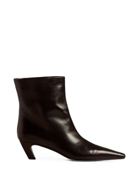 KHAITE square-toe ankle boots Black F2000712