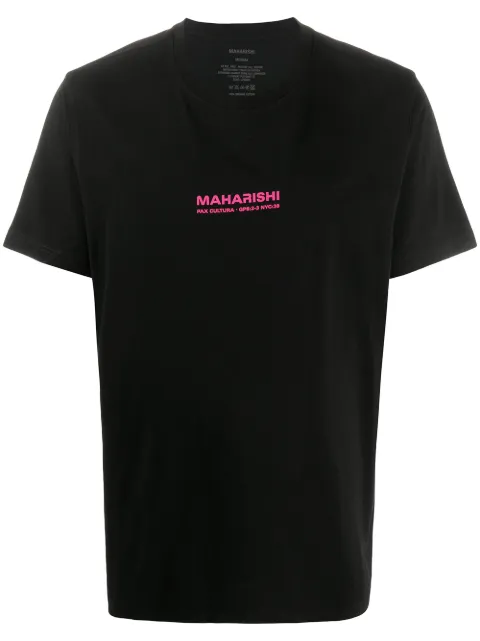 Maharishi logo print T-shirt Black 9175