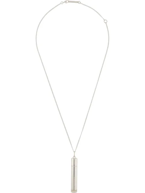AMBUSH tube pendant necklace Silver BMOB019F20MET0017201