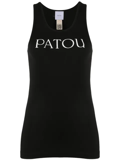 Patou logo-print jersey tank top Black JE0159994999B