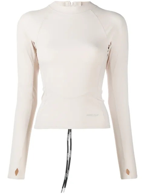 AMBUSH rear zip fastening top Neutrals BMAD001F20FAB0016100