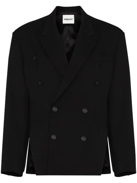 AMBUSH double-breasted tailored blazer Black BMEN004F20FAB0011000