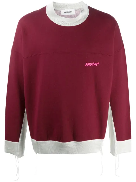 AMBUSH panel detailing sweatshirt Red BMBA002F20FLE0013562