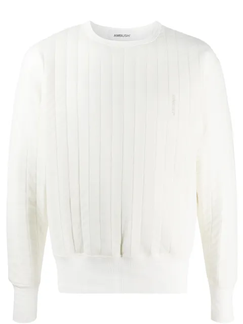 AMBUSH drop shoulder padded sweatshirt White BMBA001F20FAB0010200
