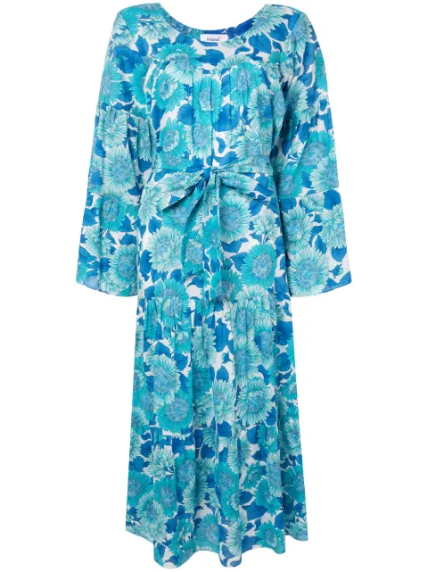 Bambah sunflower cotton kaftan Blue BCBAMBC013