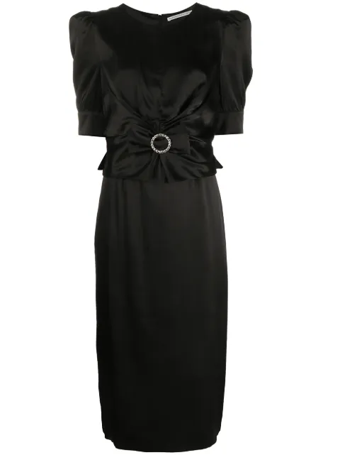 Alessandra Rich embellished bow midi dress Black FAB2107F2569900