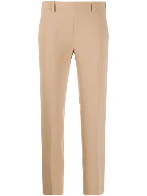 Alberto Biani pleated cropped trousers Brown CC844AC0028