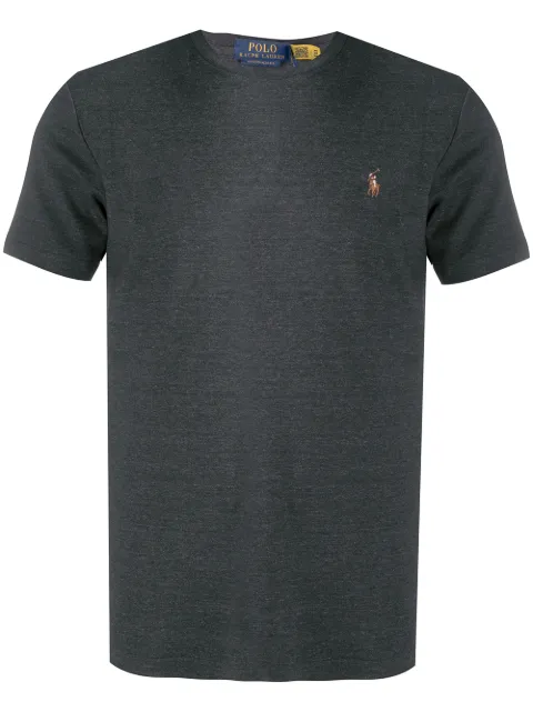 Polo Ralph Lauren embroidered logo plain T-shirt Grey 710740727032