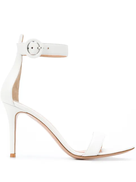 Gianvito Rossi Portofino 85mm leather sandals White G6095385RICNAP