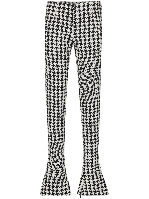 Off-White psychedelic houndstooth-print trousers Black OWCA119F20FAB0011001