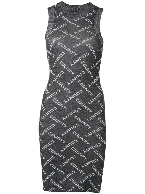 COUNTY OF MILAN County tank dress Grey CWHI009S20KNI0011001