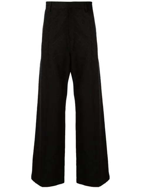 COUNTY OF MILAN logo-woven tailored trousers Black CMCA153S20FAB0021010