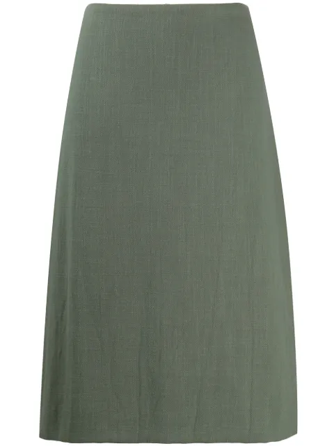 Bevza A-line midi skirt Green 14401