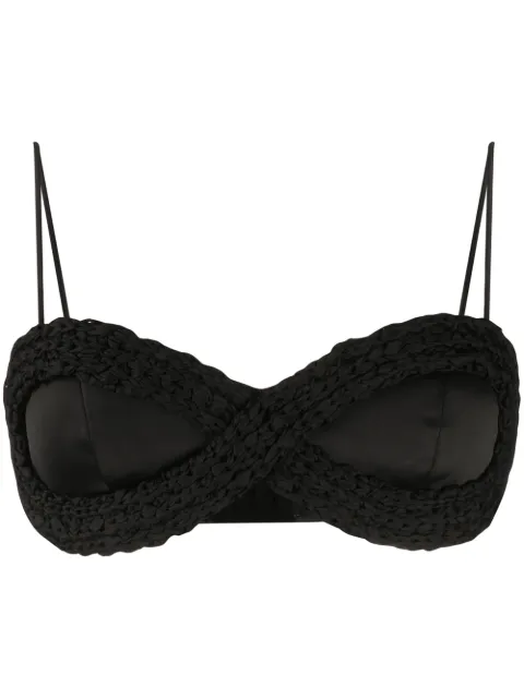 Bevza braided detail bra Black 7384