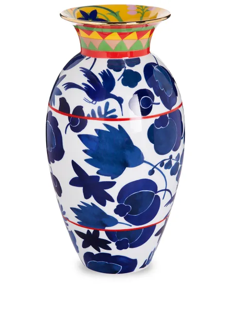 La DoubleJ Amphora Wildbird vase (30.4cm) Blue VAS0001CER001CER0001