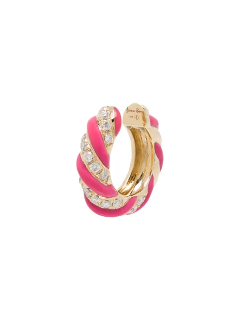 Yvonne Léon 9kt Yellow Gold Torsade Diamond Ear Cuff Gold CLIPTORSADEFUSHIAOJ