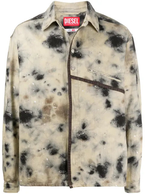 A-COLD-WALL* x Diesel Red Tag stain-print lightweight jackets Neutrals ACWSH05ADS