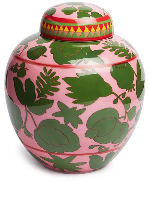 La DoubleJ Wildbird porcelain tea jar Pink VAS0005CER001CER0016