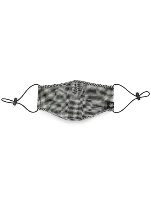 Mostly Heard Rarely Seen gingham print face mask Black MH02BJMSK28