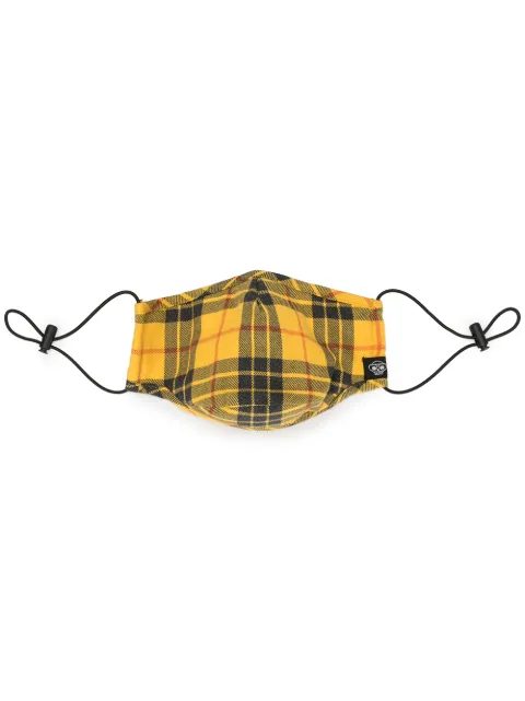 Mostly Heard Rarely Seen check print face mask Yellow MH02BJMSK10