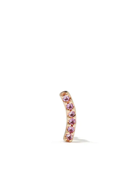 Maria Black 14kt yellow gold Crescent pink sapphire stud Gold SB1004YPS
