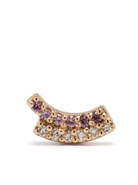 Maria Black 14kt yellow gold Rainbow pink sapphire and diamond stud Gold SB1027YPSRIGHT