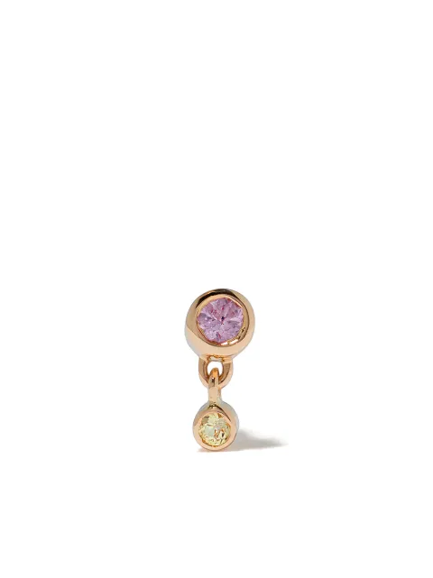 Maria Black 14kt yellow gold Mini Me pink sapphire and diamond stud Gold SB1009YPS