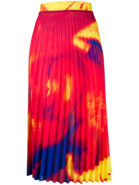 Thebe Magugu pleated midi skirt Red MATIEGO