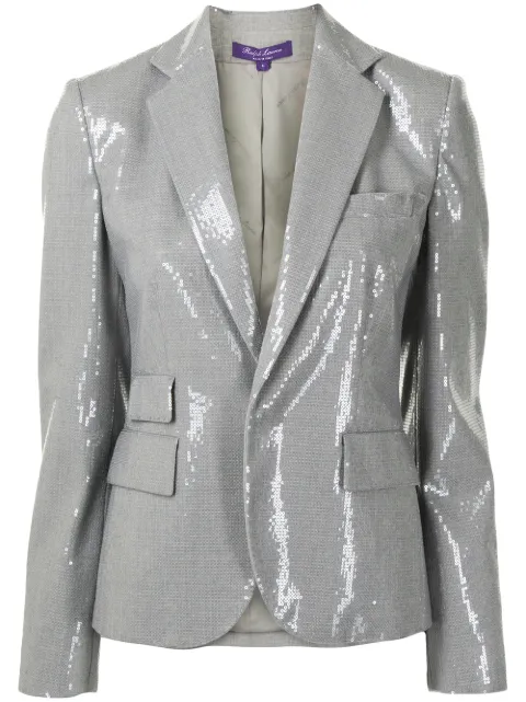 Ralph Lauren Collection single breasted sequin blazer Grey 290816143001