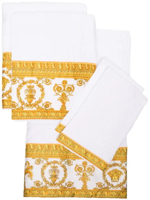 Versace Home I Love Baroque towel (set of five) White ZSET5TO01ZCOSP052