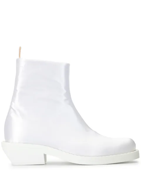 MM6 Maison Margiela satin ankle boots White S66WU0010PR189