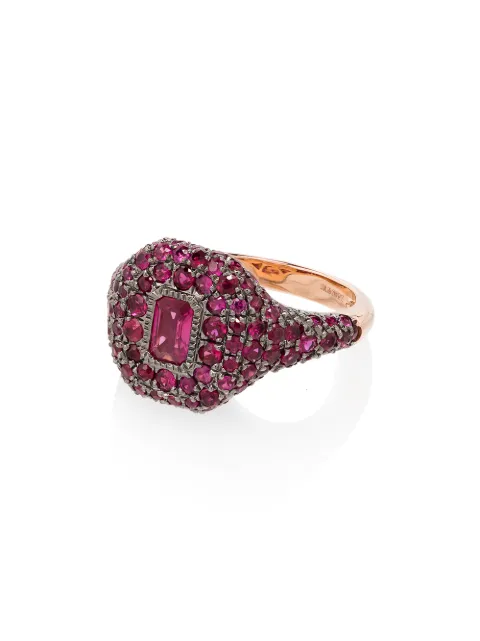 SHAY 18K rose gold pavé ruby pinky ring Pink SR116RG