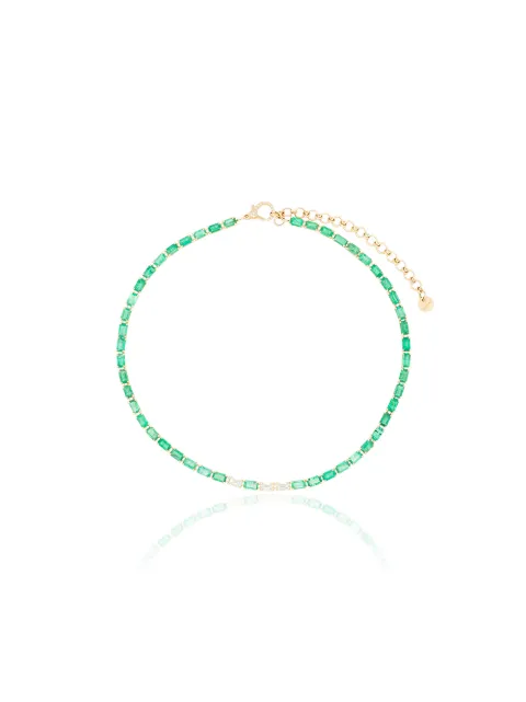 SHAY 18K yellow gold emerald and diamond tennis choker Gold SN266YG18