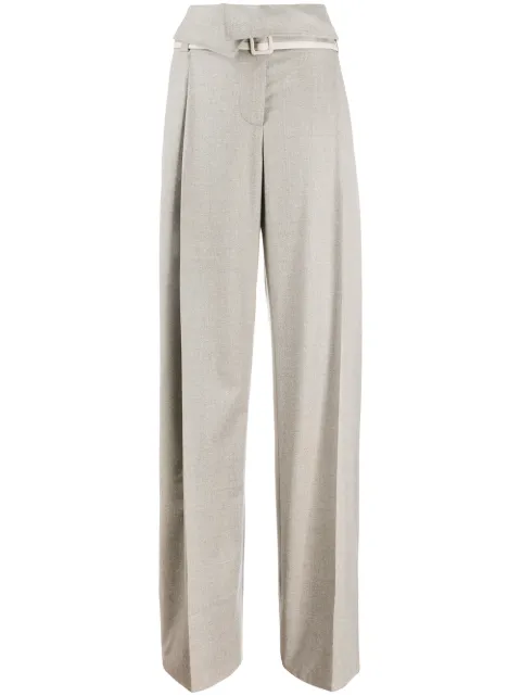 Stella McCartney Harley pleated paperbag trousers Grey 602393SNB53