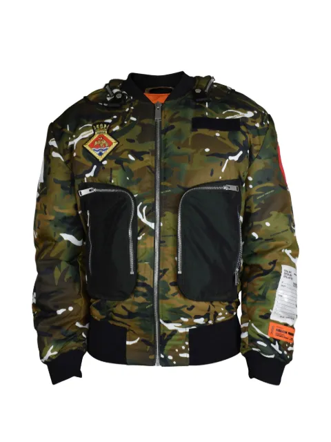 Heron Preston camouflage-print bomber jacket Brown HMEH002F20FAB0035900
