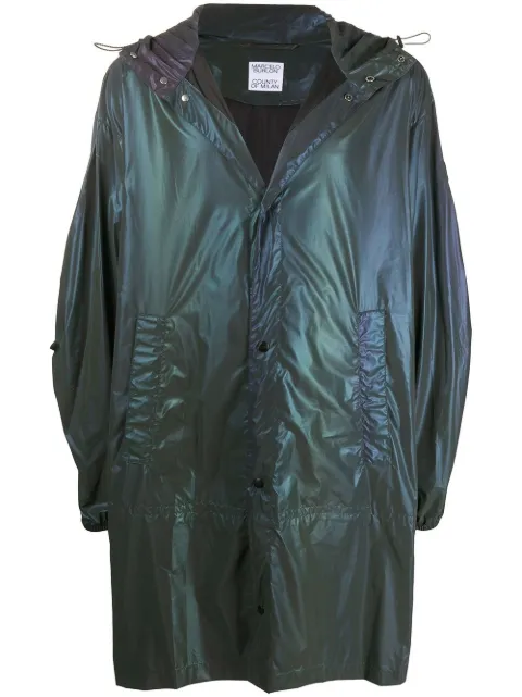 COUNTY OF MILAN iridescent lightweight raincoat CMEA142E20FAB0011001