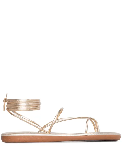 Ancient Greek Sandals string flip flop sandals Gold STRINGFLIPFLOPSYNTHETICLEATHERALLPLATINUM