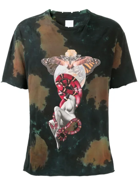 Alchemist graphic-print cloud-wash t-shirt Green ALDRFW20MJSST07