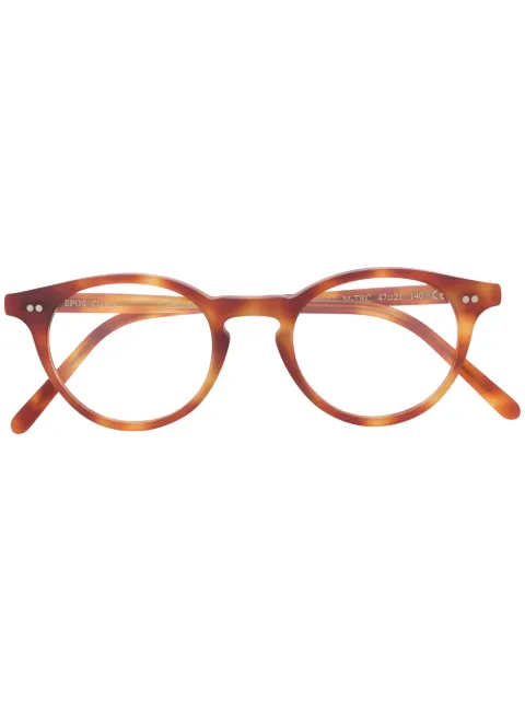 Epos round-frame tortoiseshell glasses Brown EFESTO3