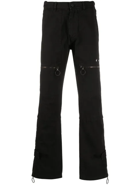 Off-White multi-pocket straight-leg jeans Black OMCF017E20FAB0011001