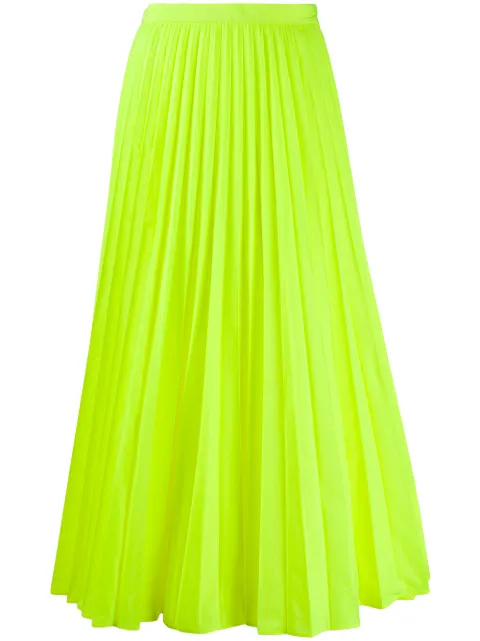 Valentino Garavani high-waisted pleated midi skirt Green BRA5Z55CV