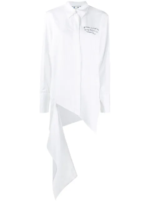 Off-White Meteor Shower draped shirt White OWGA074S20FAB0010110
