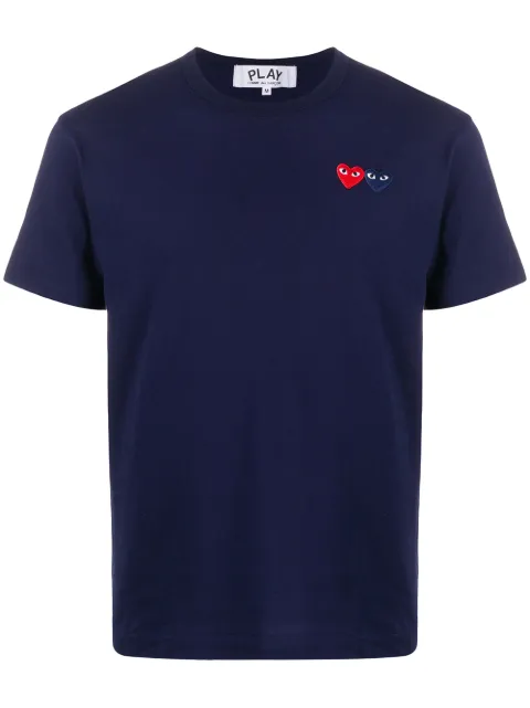 Comme Des Garçons Play heart patch short sleeve T-shirt Blue P1T226