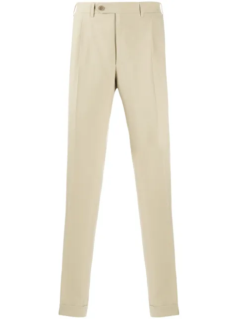 Canali straight-fit tailored trousers Neutrals 71119AT00553