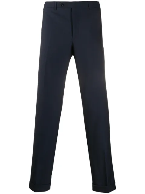 Canali slim tailored trousers Blue 71019AT00552