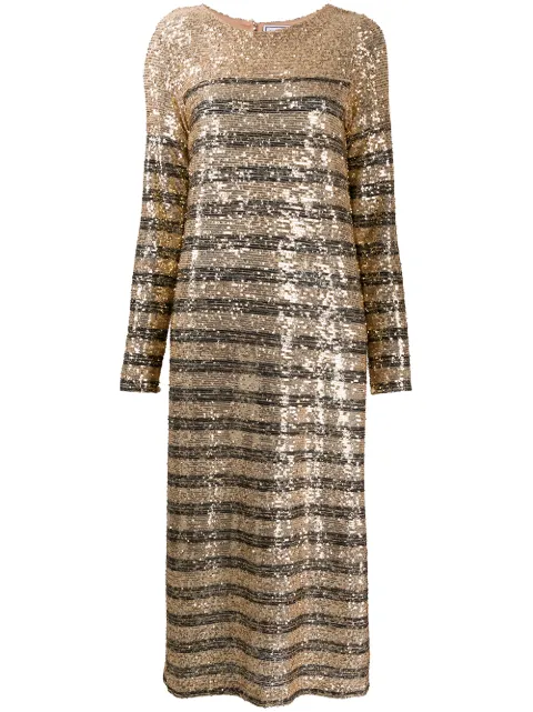 In The Mood For Love Bettina sequined midi dress Gold BETTINADRESS