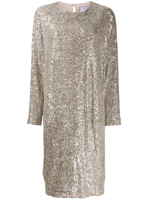 In The Mood For Love Elisa sequined cocktail dress Neutrals ELISADRESS