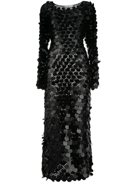 In The Mood For Love Patmos sequined maxi dress Black PATMOSDRESS