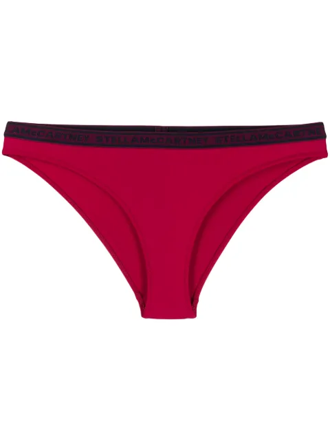 Stella McCartney logo-trim bikini bottoms Red S7B280780